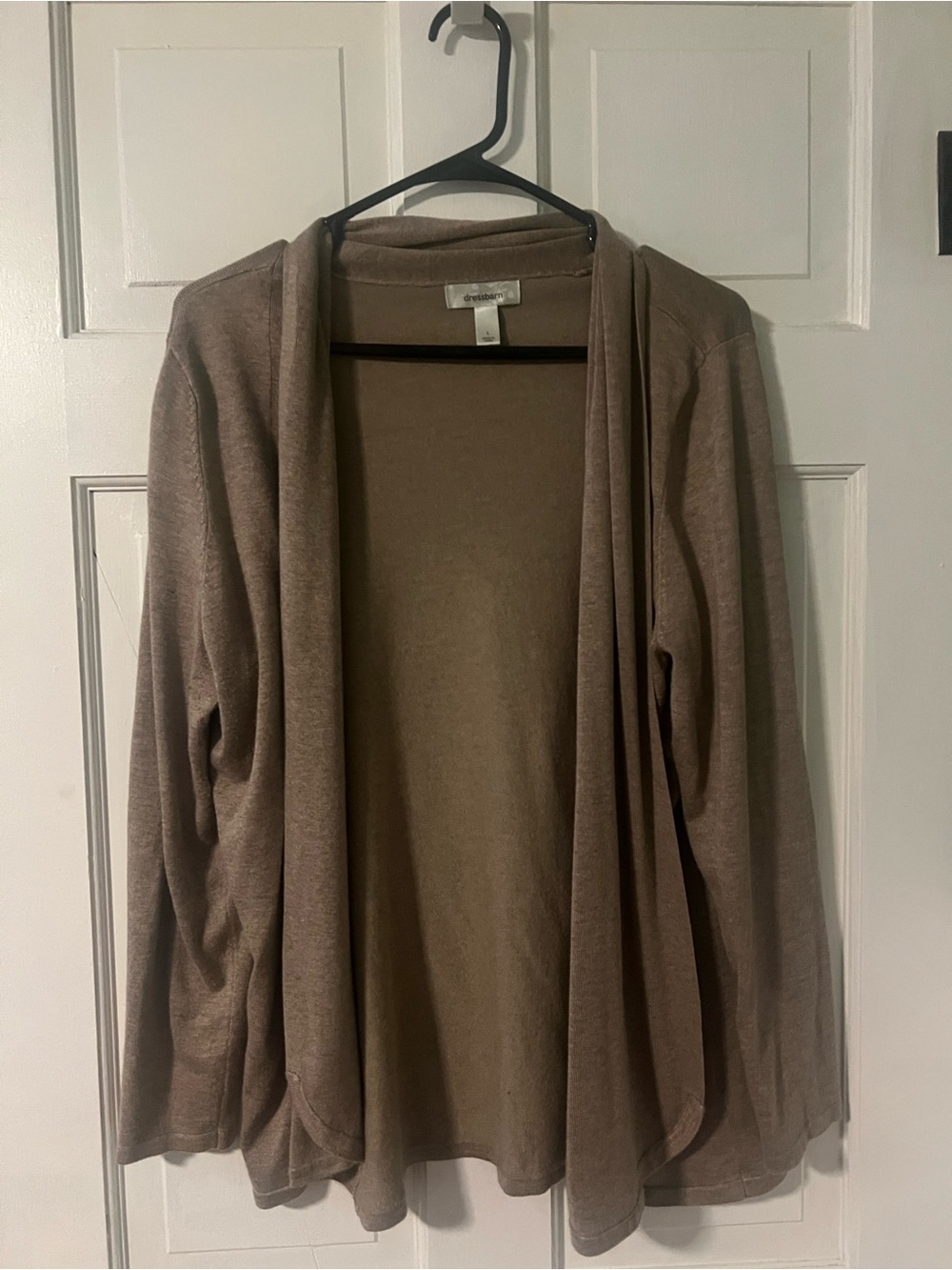 Heritage Taupe Open-Front Cardigan